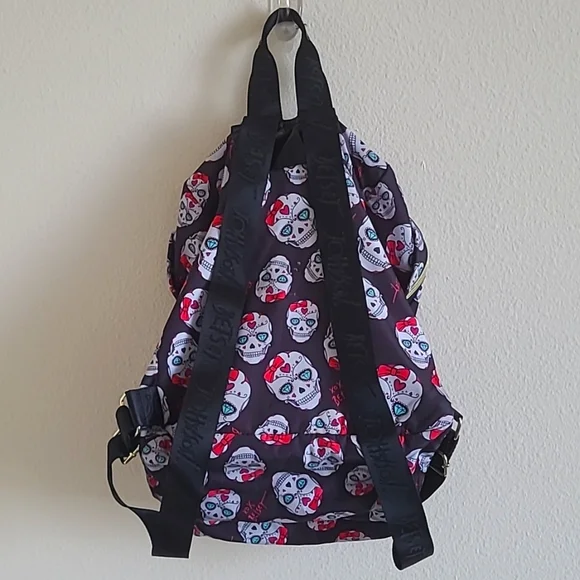 Betsey Johnson Skull and Hair Bow Backpack - Picture 3 of 7
